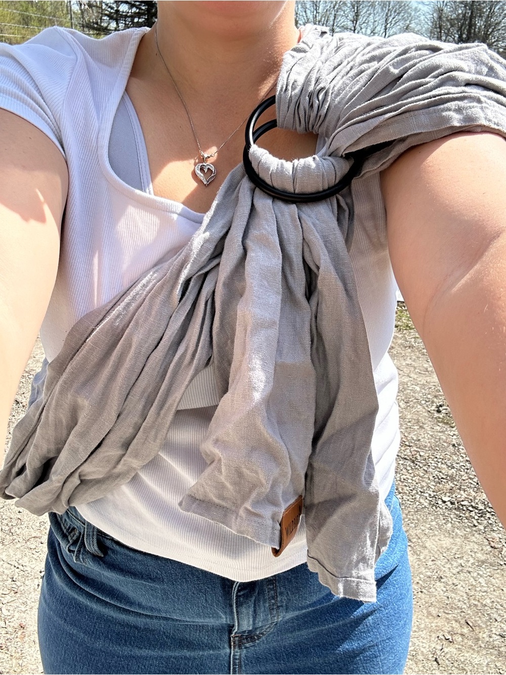 WildBird Gray Ring Sling with Leather Logo Tag